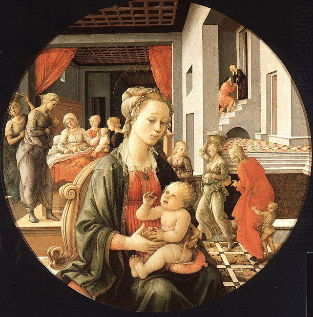 Fra Filippo Lippi Madonna and Child with Stories from the Life of St.Anne china oil painting image